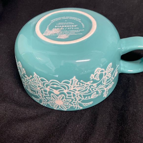Starbucks Other - Starbucks Teal Floral Mug